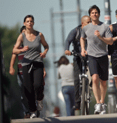 Katie Holmes and Tom Cruise Out Jogging in Boston
