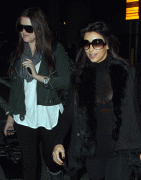 Kim Kardashian & Khloe Kardashian Arriving at JFK airport